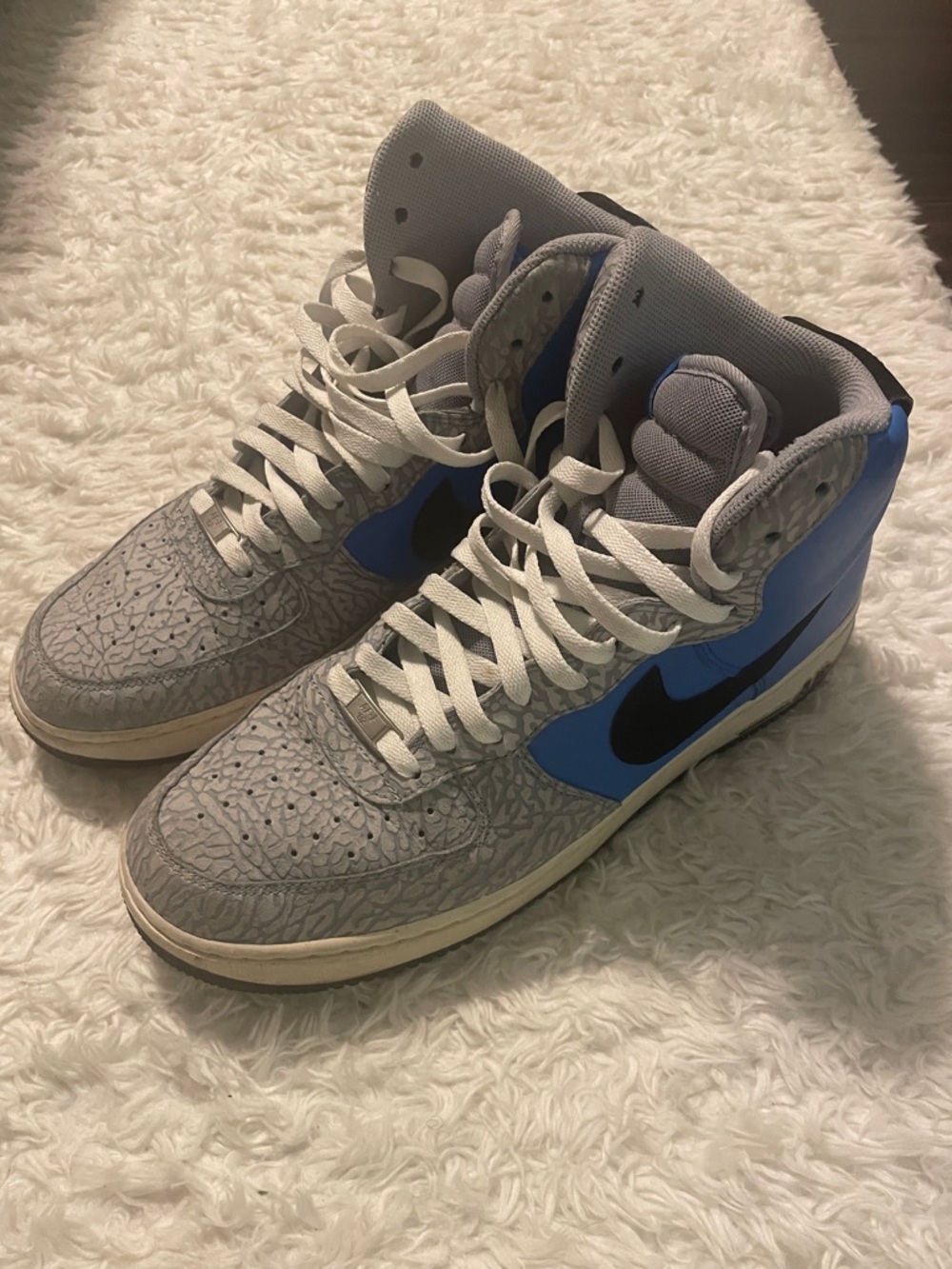 Nike Air Force 1 High Elephant Print – Wolf Grey/Blue – Men’s 12